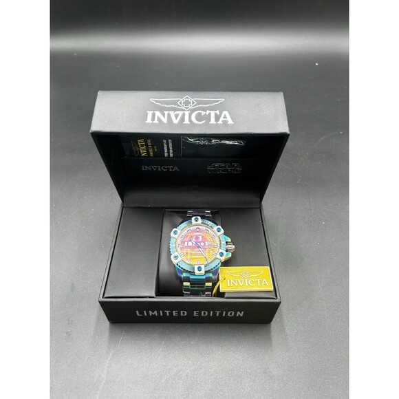 Invicta Star Wars R2-D2 Automatic Men's Watch 48mm Iridescent MSRP $439 Sold Out - Picture 1 of 9